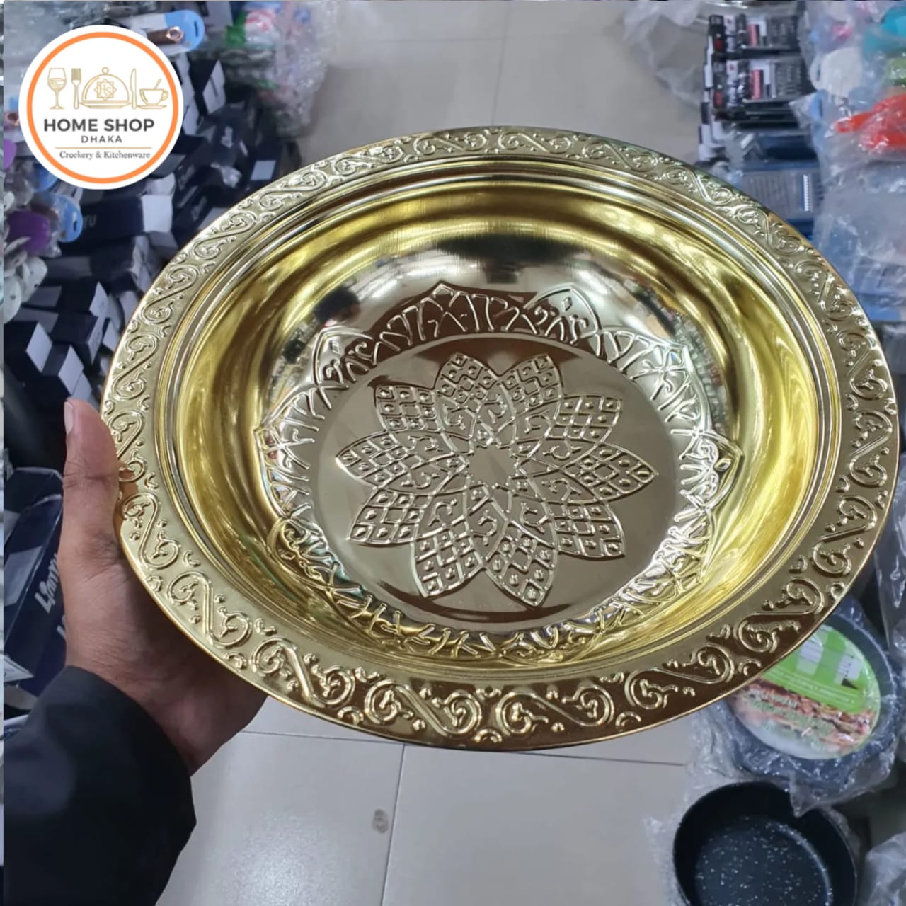 Stainless Steel Golden Serving Bowl 01262 - Image 3